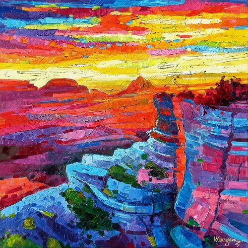 Grand Canyon sunset 2 von Vanya Georgieva, Malerei kaufen auf Singulart