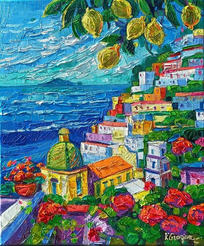 Lemons at Positano von Vanya Georgieva, Malerei kaufen auf Singulart