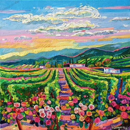 Franciacorta vineyards von Vanya Georgieva, Malerei kaufen auf Singulart