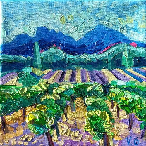 Little vineyards par Vanya Georgieva, Peinture en vente sur Singulart