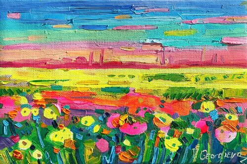Little Yellow flowers von Vanya Georgieva, Malerei kaufen auf Singulart