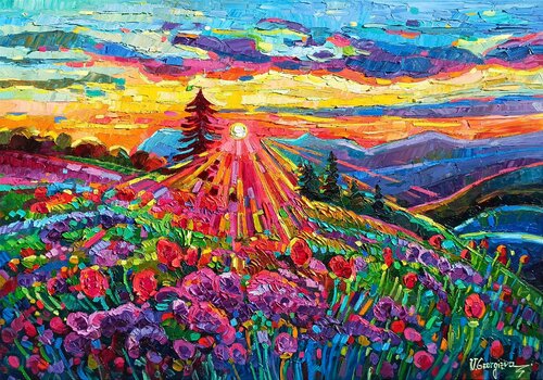 The beat of the light 2 van Vanya Georgieva, Schilderij te koop op Singulart