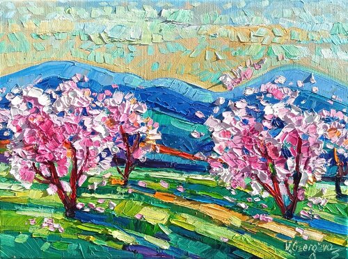 Cherry trees blossom von Vanya Georgieva, Malerei kaufen auf Singulart