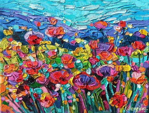 Poppies fields von Vanya Georgieva, Malerei kaufen auf Singulart