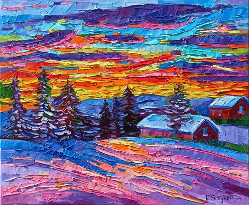 Hot Winter sunset von Vanya Georgieva, Malerei kaufen auf Singulart