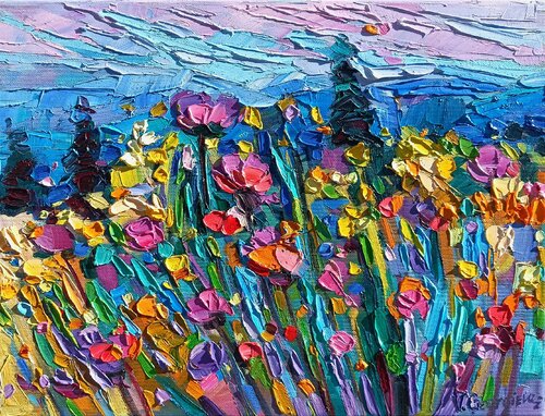 Summer fields par Vanya Georgieva, Peinture en vente sur Singulart