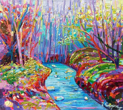 The Spirit of the forest di Vanya Georgieva, Pittura in vendita su Singulart