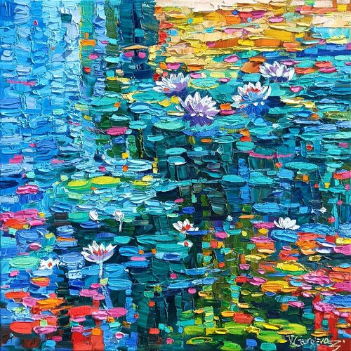 Water lilies reflections von Vanya Georgieva, Malerei kaufen auf Singulart