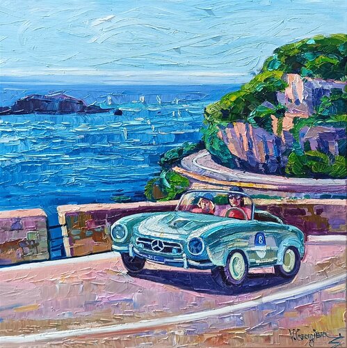 Mille miglia 7/ Sorrento Roads mi van Vanya Georgieva, Schilderij te koop op Singulart
