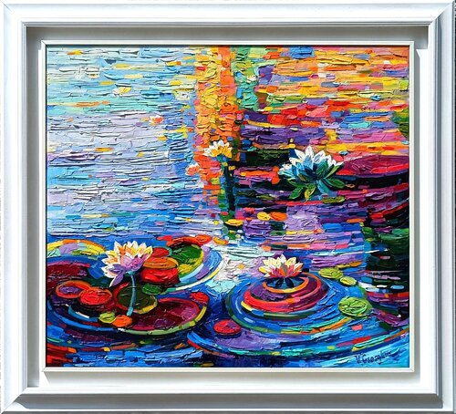 Water lilies reflections von Vanya Georgieva, Malerei kaufen auf Singulart
