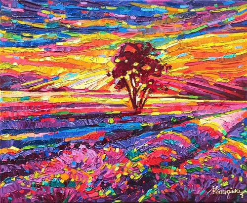 Lavender Sings 6 di Vanya Georgieva, Pittura in vendita su Singulart