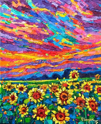 Sunny Valley di Vanya Georgieva, Pittura in vendita su Singulart