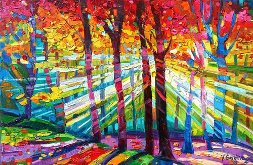 Gold light song di Vanya Georgieva, Pittura in vendita su Singulart