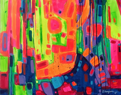 The start in blue by Vanya Georgieva (2018) : Painting Acrylic on ...