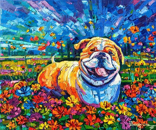 Among the flowers de Vanya Georgieva, Pintura a la venta en Singulart