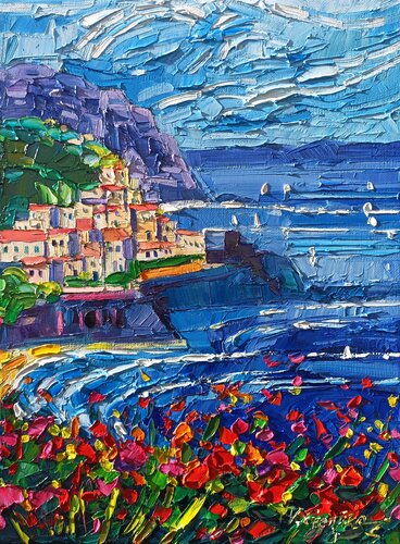 Sunny Day in Amalfi van Vanya Georgieva, Schilderij te koop op Singulart