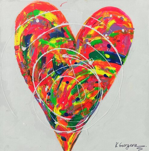 I colori di un cuore felice van Vanya Georgieva, Schilderij te koop op Singulart