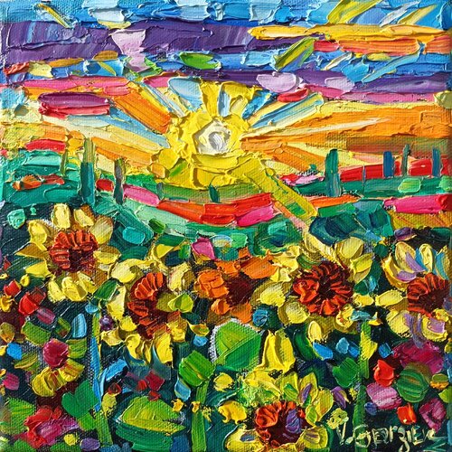 Sunny fields 5 van Vanya Georgieva, Schilderij te koop op Singulart