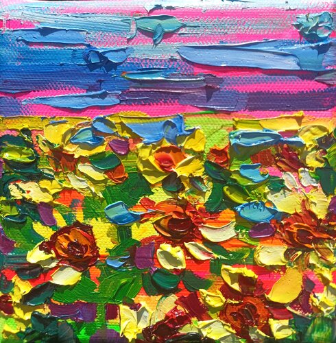 Small Sunny fields par Vanya Georgieva, Peinture en vente sur Singulart