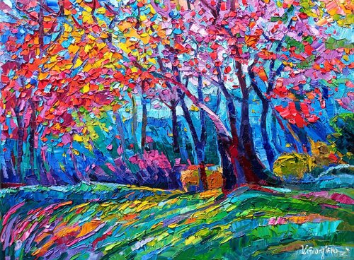 Golden season tree 2 von Vanya Georgieva, Malerei kaufen auf Singulart