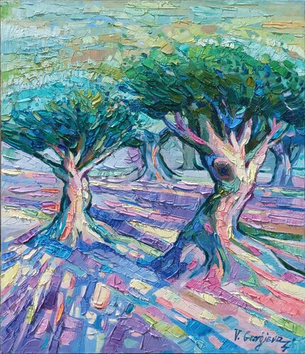 Olive trees between light and Shadows von Vanya Georgieva, Malerei kaufen auf Singulart
