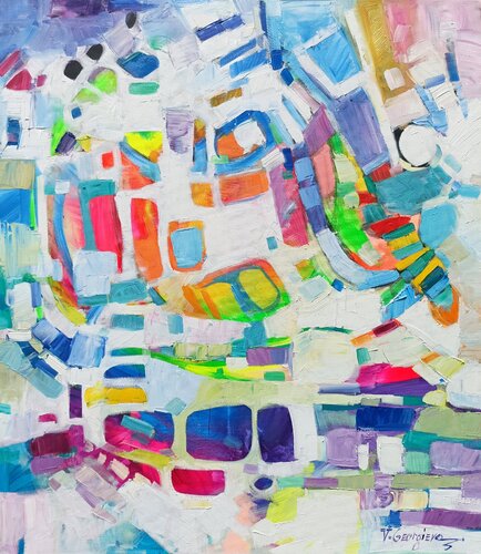 Abstract 1- White dove by Vanya Georgieva, 회화 for Sale on Singulart