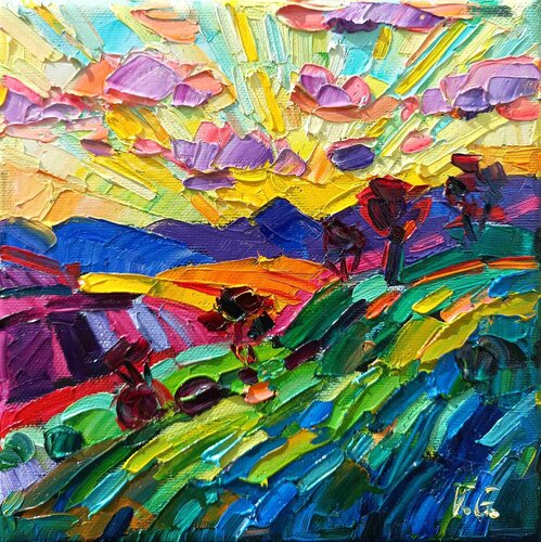 Light on the Hills par Vanya Georgieva, Peinture en vente sur Singulart