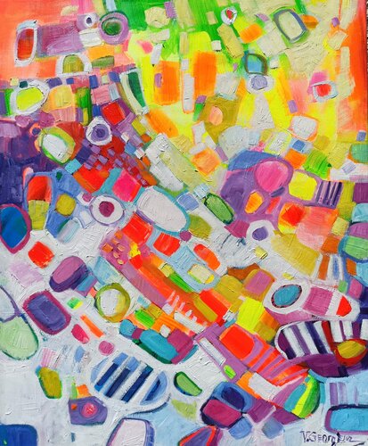 Abstract 1- Lunapark by Vanya Georgieva, 회화 for Sale on Singulart