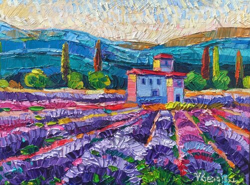 Lavender fields in Provence von Vanya Georgieva, Malerei kaufen auf Singulart