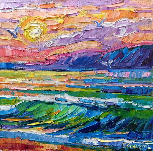 Fly on the sea par Vanya Georgieva, Peinture en vente sur Singulart