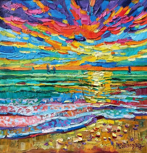 Sea sunrise par Vanya Georgieva, Peinture en vente sur Singulart