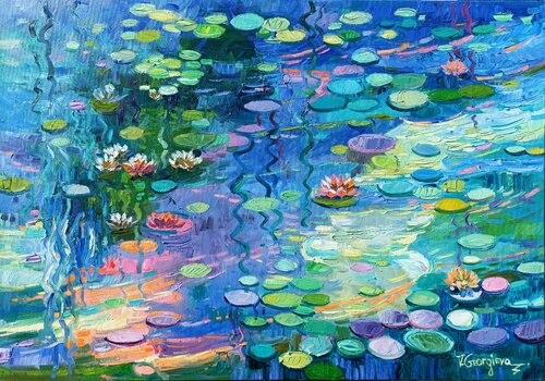 Mine water lilies von Vanya Georgieva, Malerei kaufen auf Singulart