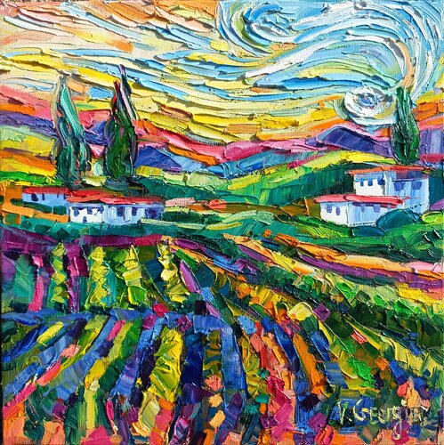 Vineyards moviment von Vanya Georgieva, Malerei kaufen auf Singulart