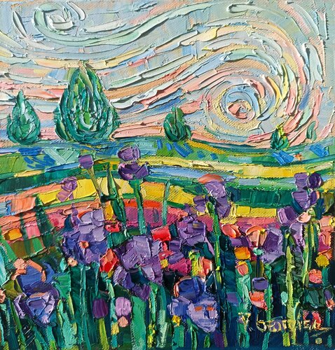 Gogh fields di Vanya Georgieva, Pittura in vendita su Singulart