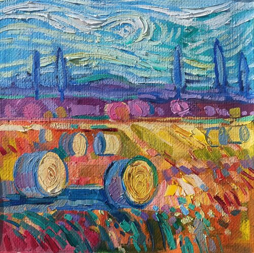Gogh fields 3 di Vanya Georgieva, Pittura in vendita su Singulart