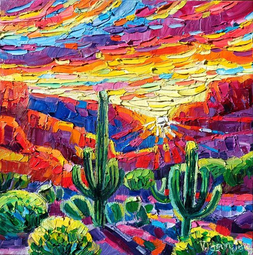 Cactus in Arizona von Vanya Georgieva, Malerei kaufen auf Singulart