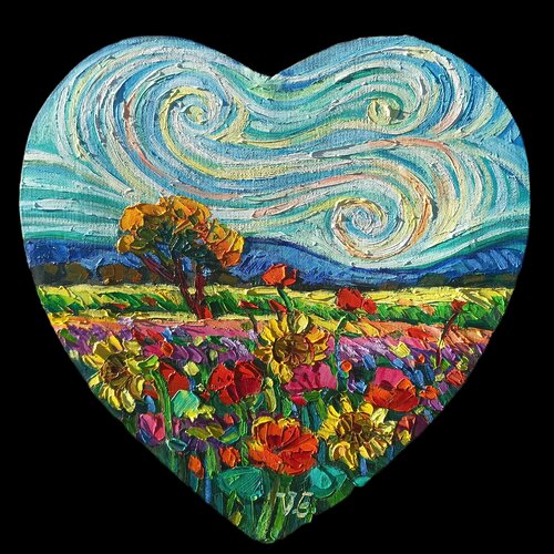 Heart with a tree di Vanya Georgieva, Pittura in vendita su Singulart