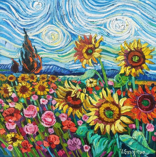 Starry bloom von Vanya Georgieva, Malerei kaufen auf Singulart