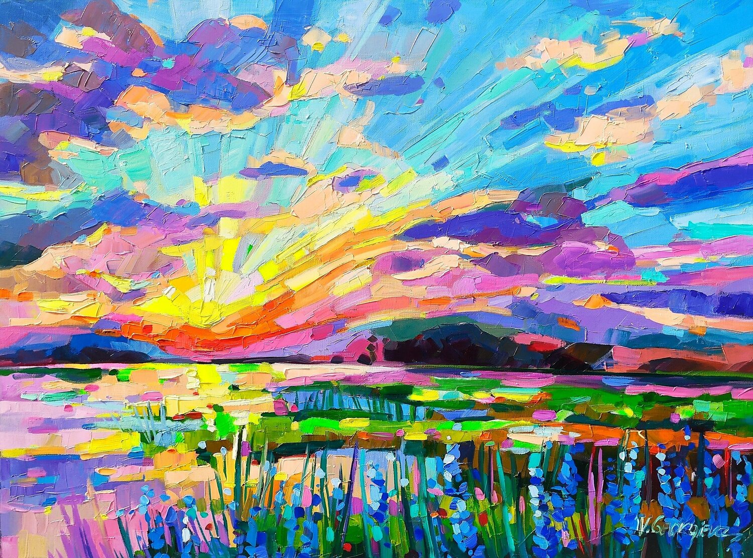 The ray of sunshine Vanya Georgieva Originalgemälde zu verkaufen
