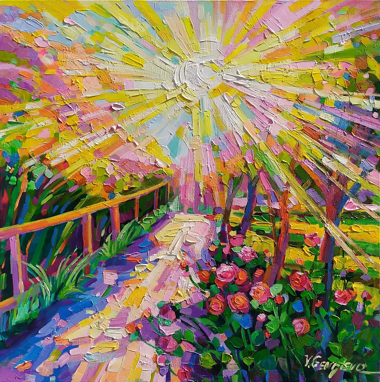 The way of the light Vanya Georgieva Originalgemälde zu verkaufen