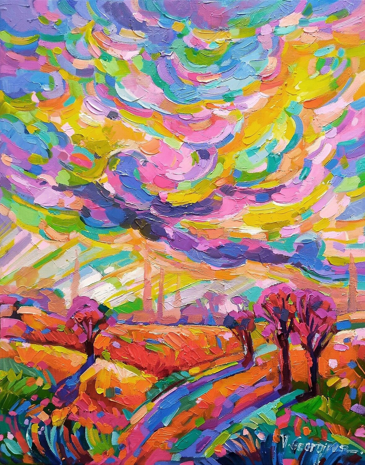 Happiness in the Air Vanya Georgieva Originalgemälde zu verkaufen
