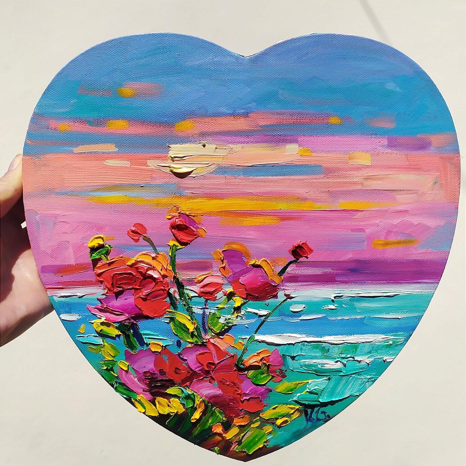 Poppy and the sea Vanya Georgieva Originalgemälde zu verkaufen