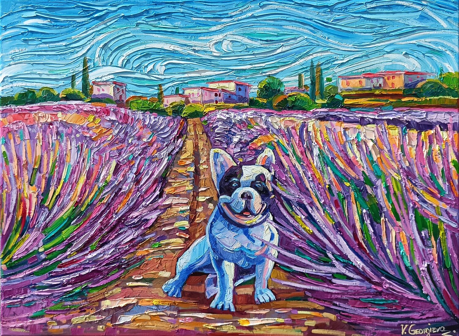 In the shade of Lavender Vanya Georgieva Originalgemälde zu verkaufen