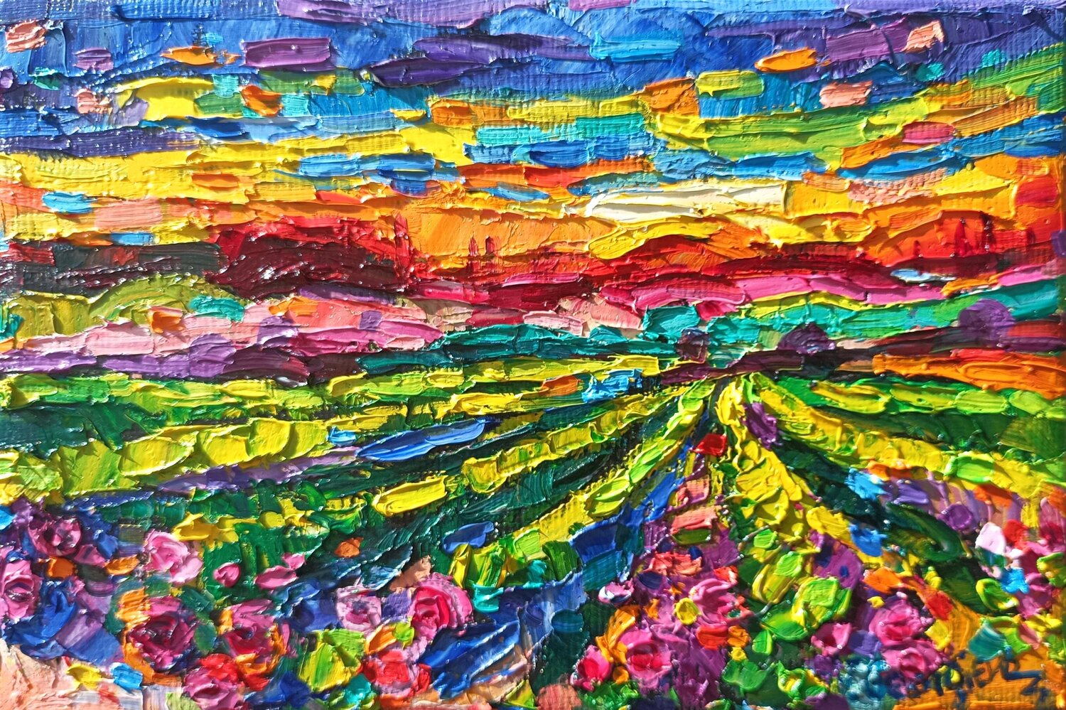 Veneyards at sunset Vanya Georgieva