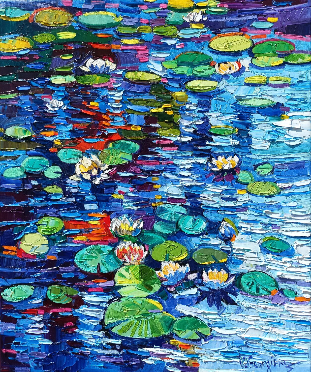 Water lilies reflections 3 Vanya Georgieva