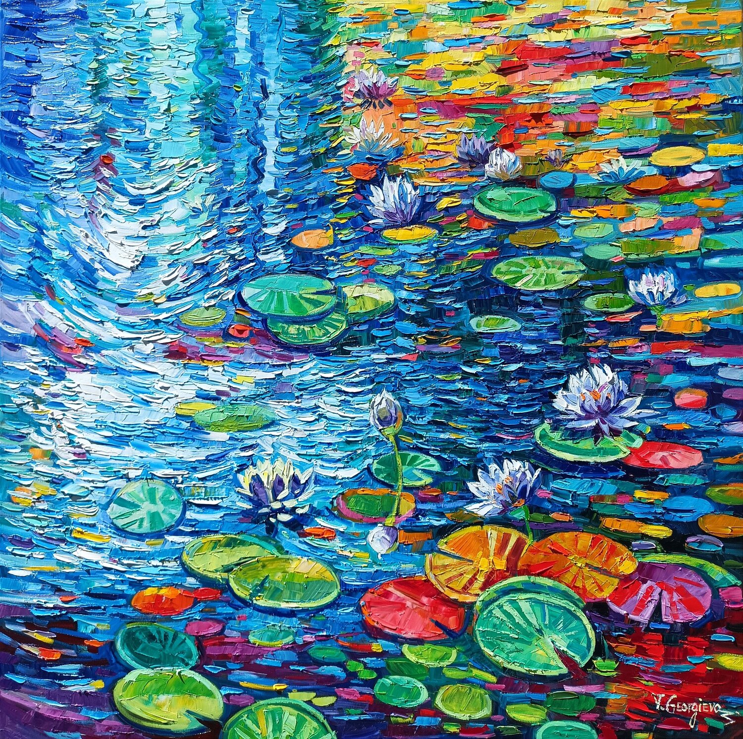 Water lilies reflections 4 Vanya Georgieva