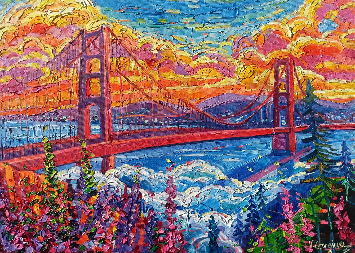 Golden bridge in the clouds Vanya Georgieva