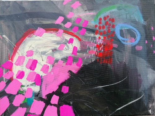 All Night. Dichte und Auflösung. di Zsuzsa Klemm, Pittura in vendita su Singulart