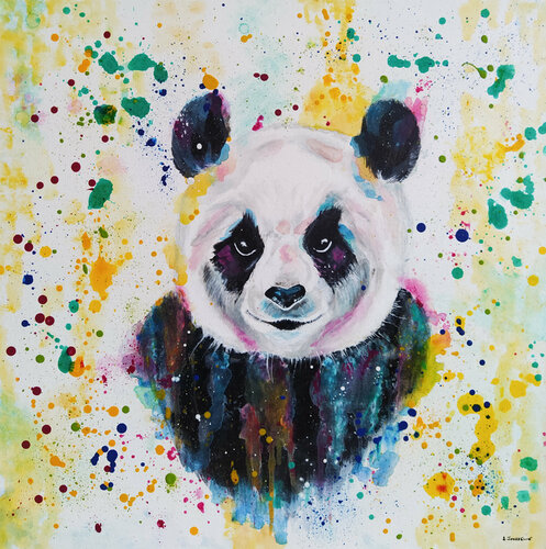 Panda von Sylvie Jousselin, Malerei kaufen auf Singulart