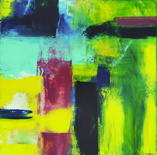 Jardin vue mer di Sylvie Jousselin, Pittura in vendita su Singulart